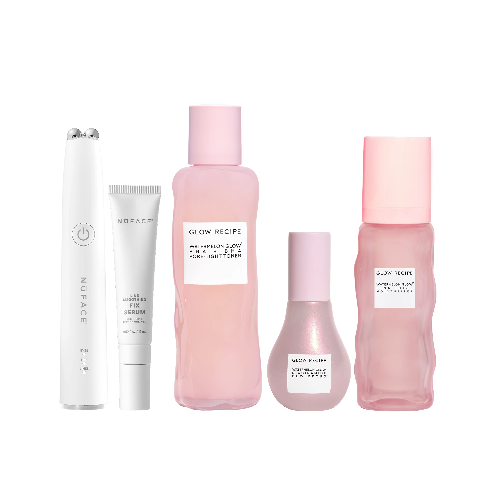 NuFACE x Glow Recipe Smooth & Glow Kit - Microcurrent innovation meets Korean skincare.