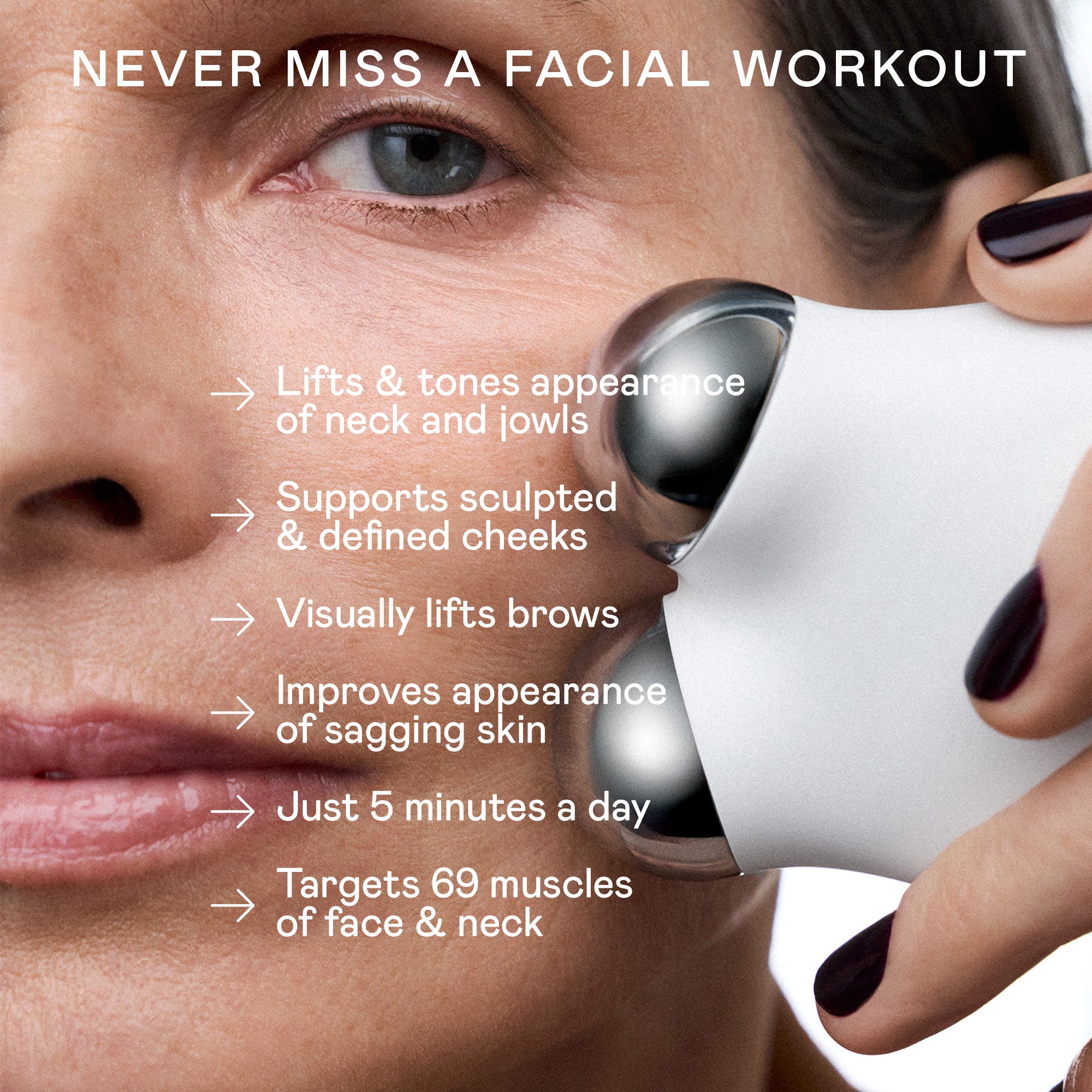 MINI+ Portable Microcurrent Facial Toning Kit | NUFACE