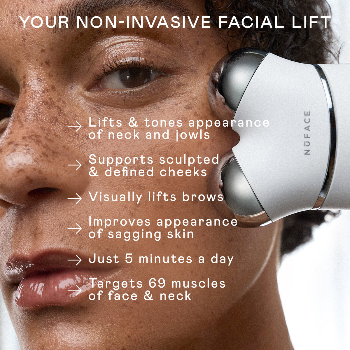 NuFACE TRINITY+ microcurrent facial and neck toning treatment