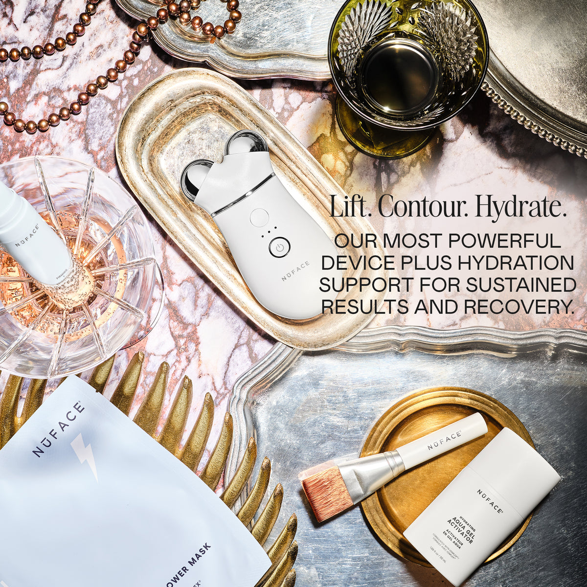 LIFT + BRIGHTEN Kit - Pro-Longevity Microcurrent Facial Sculpting Device