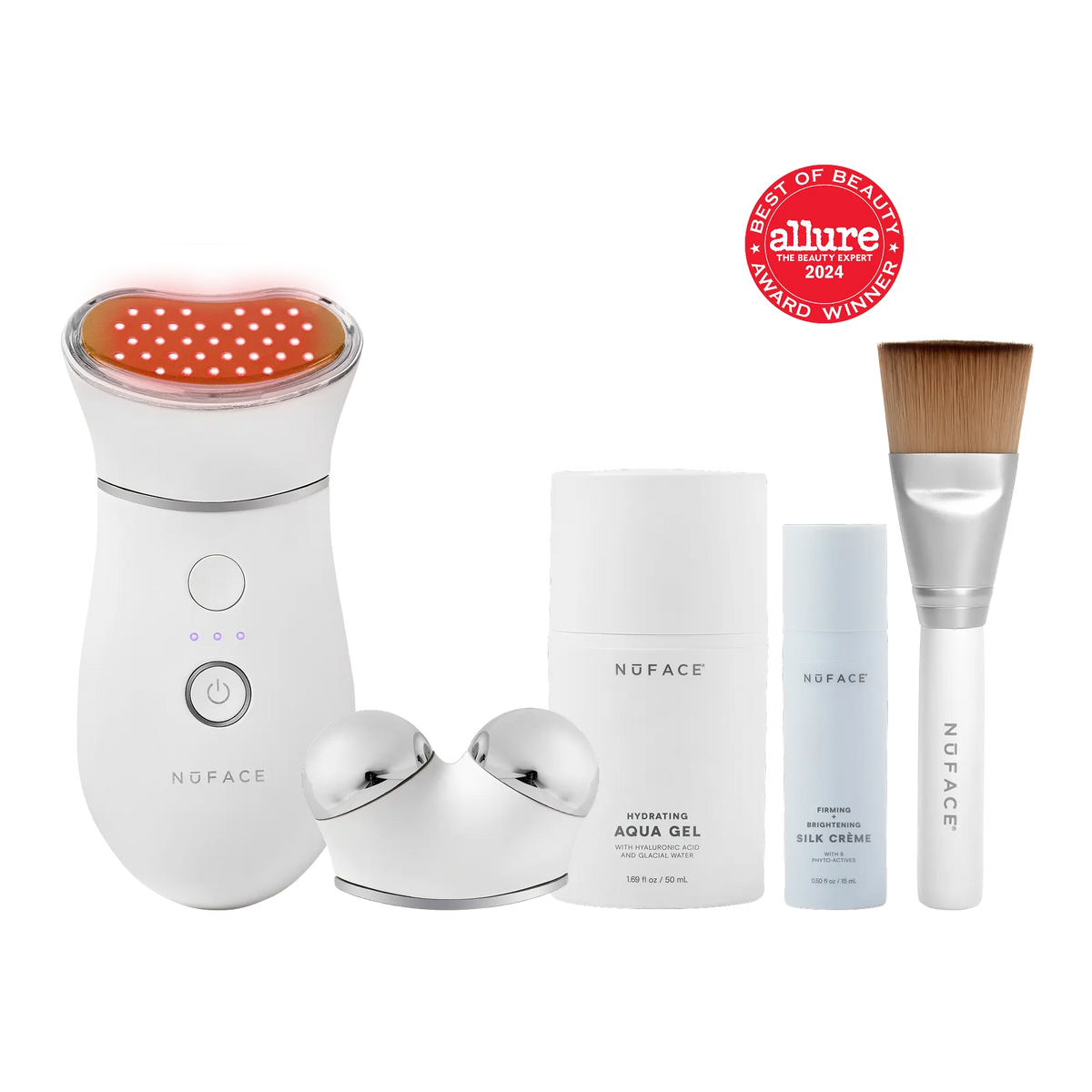 TRINITY+ with Red Light Therapy Attachment - Smart Microcurrent + LED Red Light Facial Toning Kit