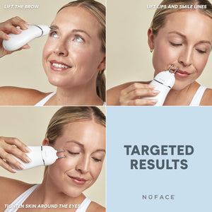 TRINITY+ and Effective Lip & Eye Attachment - Smart Advanced Facial Toning Device with Targeted Attachment