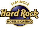 Logo of Seminole Hard Rock Hotel & Casino with a purple and gold color scheme.