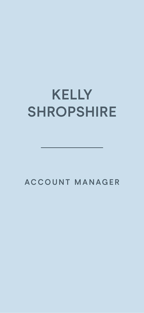 the name and position of NuFACE employee Kelly Shropshire, Account Manager